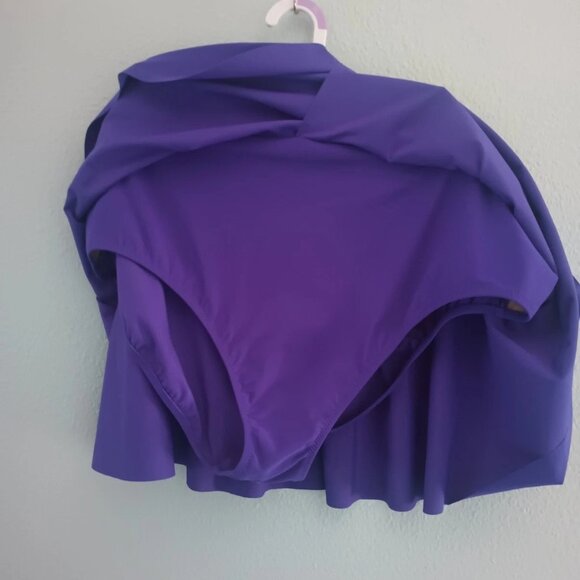 Profile Swim Skirt 24W Built in Panty 3x Plus Size Swim Bottoms Purple/Blue - Picture 3 of 9